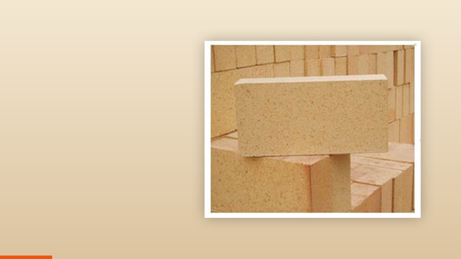 Stack of high-alumina fire bricks