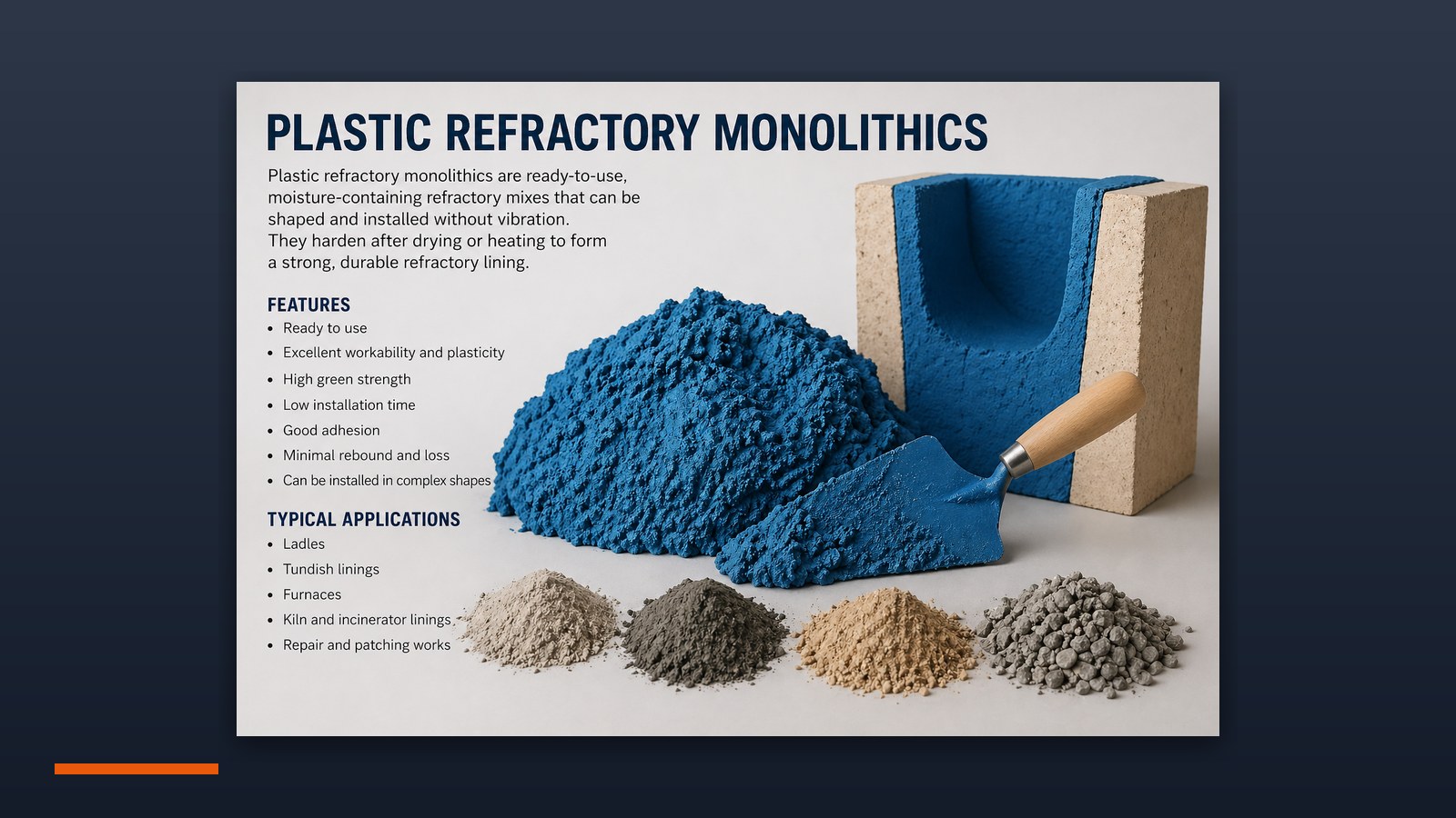 Plastic refractory ramming mass for hot-spot repairs